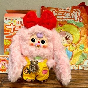 Baby Three BB3 Chinese Zodiac Vinyl Plush Pendant Series, Bunny *Rare PACIFIER